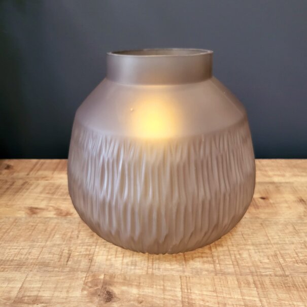 Countryfield Vaas Lenore Milou mat transparant L bruin