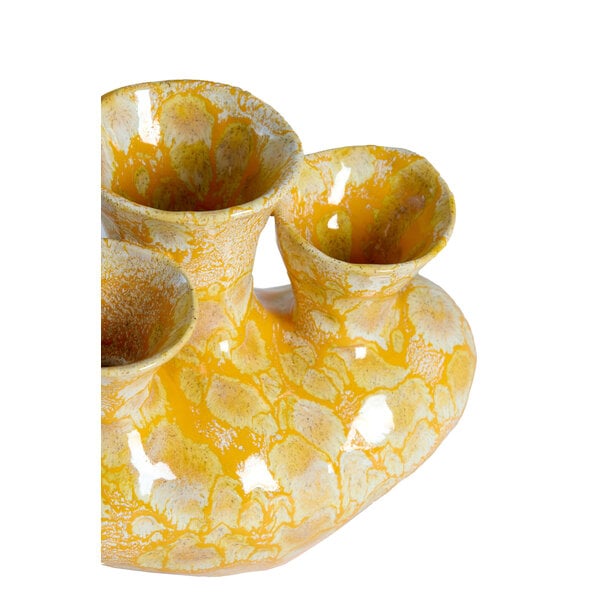 Light en Living Vaas deco 22,5x13,5x20 cm SIAJO keramiek geel-oranje