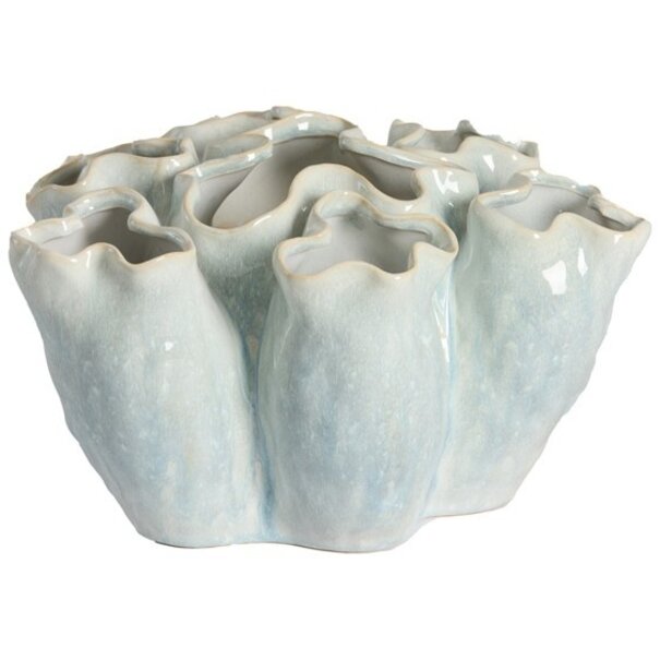 Light en Living Vaas deco Ø28x38 cm ZELATA keramiek crème+taupe