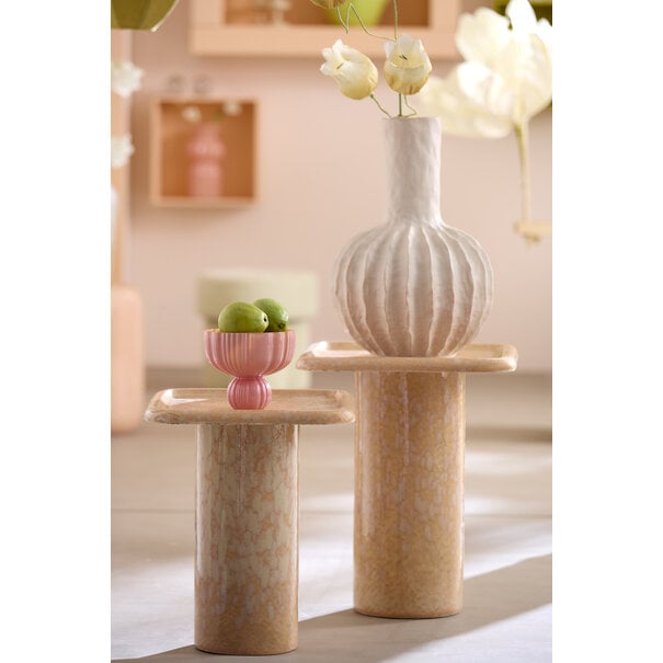 Light en Living Bijzettafel LUARCA 40x40x48 cm keramiek licht perzik | Light & Living