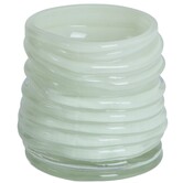 Windlicht MILYAN Ø11,5x10,5 cm mintgroen glas | Light & Living