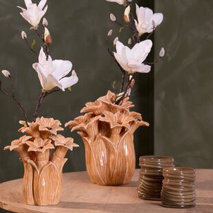 Windlicht Ø11,5x10,5 cm MILYAN glas melk olijfgroen