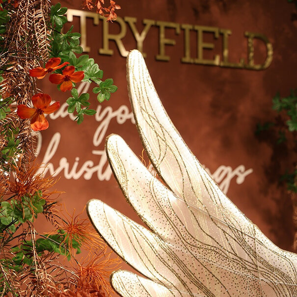 Countryfield Kerstverlichting LED Ornament Wings goud 149 x 38 x 165 cm