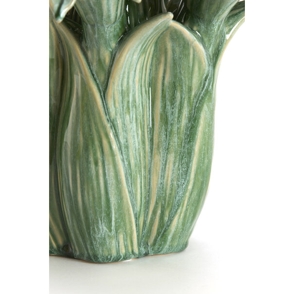 Light en Living Vaas deco Ø21,5x23,5 cm SAMPAGA keramiek blauw-groen