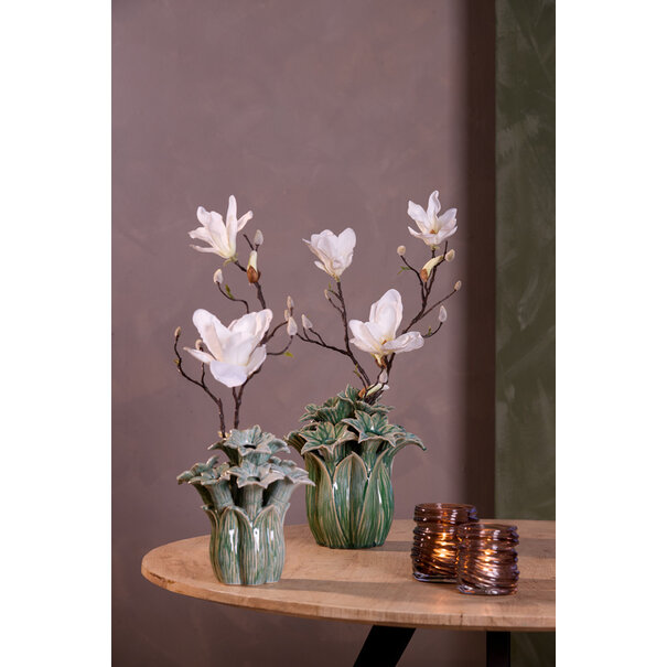 Light en Living Vaas deco Ø21,5x23,5 cm SAMPAGA keramiek blauw-groen