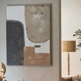 Wandornament 90X3X120 cm ZIRELLE creme+zand+bruin