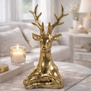 Hert Henno S goud 17,5 x 12 x 30,5 cm