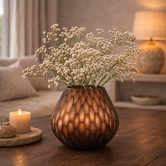 Vaas Niels Donkerbruin handgemaakt breed