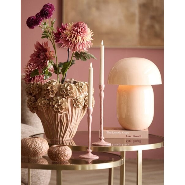 Light en Living Vaas deco Ø38x32 cm LUSERNA keramiek lichtroze