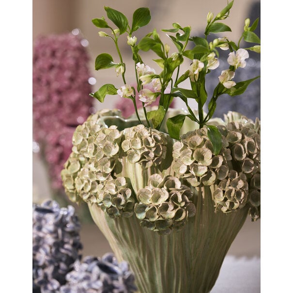 Light en Living Vaas deco Ø38x32 cm LUSERNA keramiek mint groen