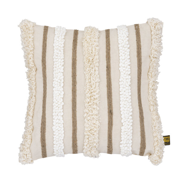 PTMD Kussen Rashel Creme vierkant katoen