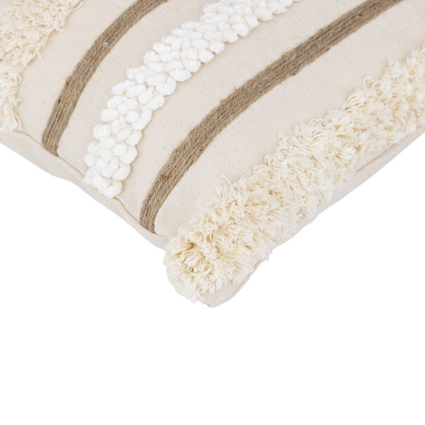 PTMD Kussen Rashel Creme vierkant katoen