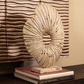 Ornament Vija Beige gegoten aluminium organisch S