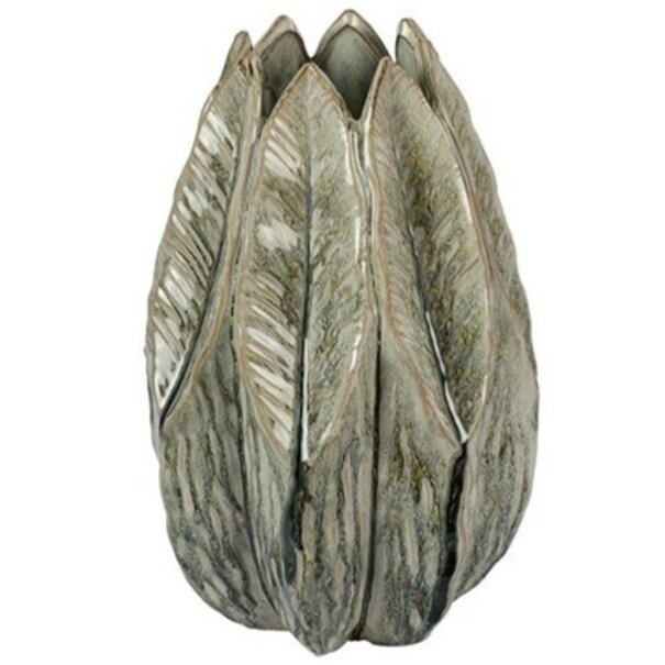 Countryfield Vaas Levi Leaf L groen - 23,5 x 23,5 x 37,5 cm