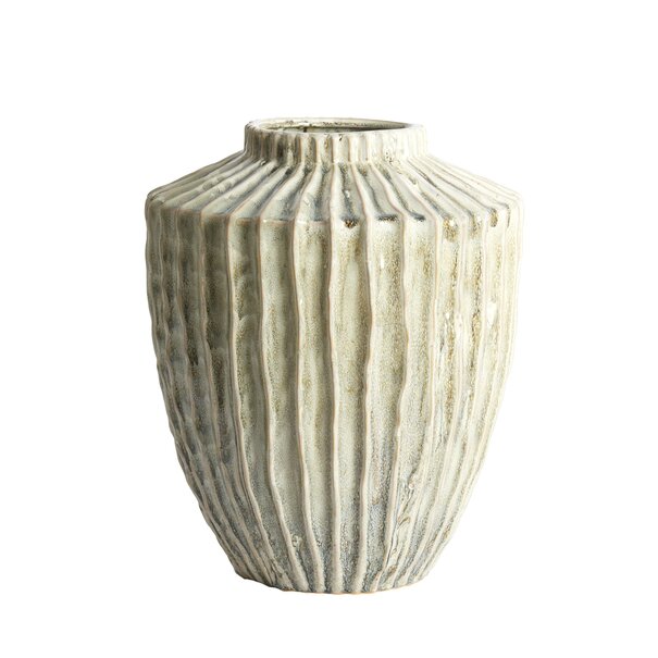 Light en Living Vaas deco Ø32X40 cm TALEA keramiek olijfgroen-creme