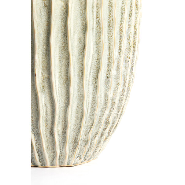 Light en Living Vaas deco Ø32X40 cm TALEA keramiek olijfgroen-creme
