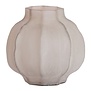 Vaas Ø27X26 cm TEJEDA glas licht bruin