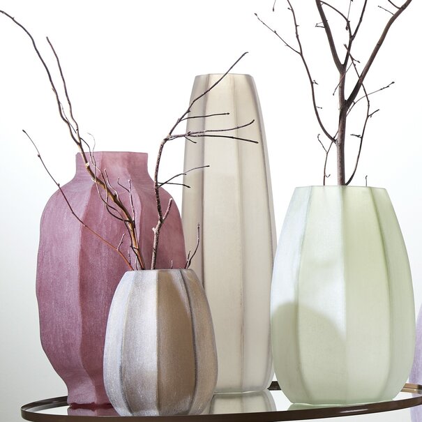 Light en Living Vaas Ø23x38 cm BRADLEY glas olijf groen