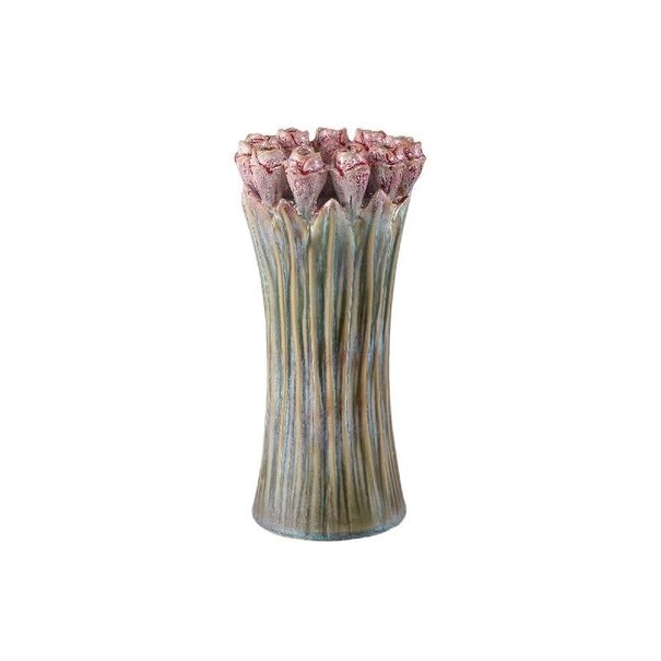 PTMD Vaas Tulips Mint Green ceramic tulip shaped L