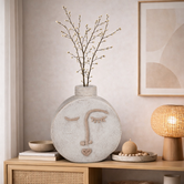 Fles / Vaas gezicht Picasso wit