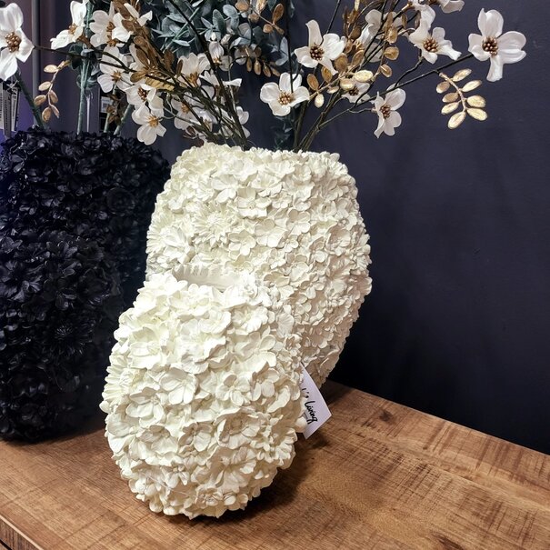Light en Living Vaas deco Ø27x30,5 cm VIOLETA mat creme