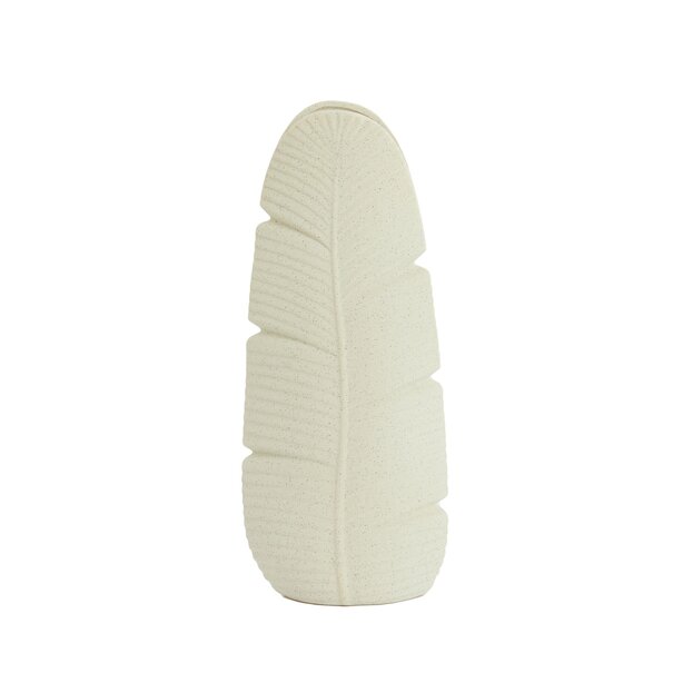 Light en Living Vaas  Deco 16X10X38,5 cm LOU keramiek mat creme