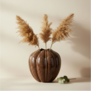 Vaas breed Pura L bruin – 28x28x28 cm