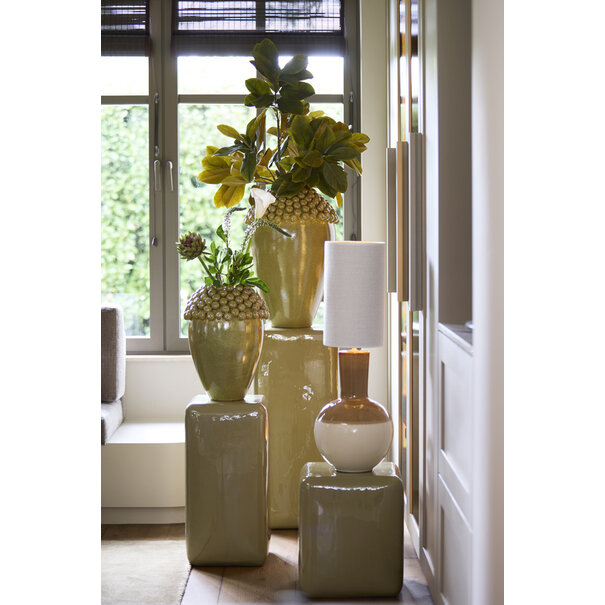 Light en Living Lampvoet Ø28,5x52 cm ULLOA keramiek lichtbruin + crème