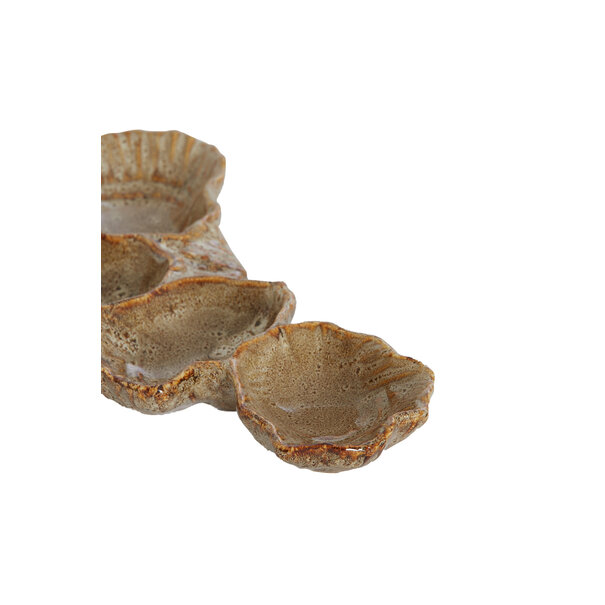 Light en Living Ornament / schaal 29x15,5x3 cm CINDEL keramiek bruin