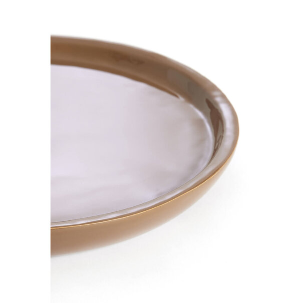 Light en Living Schaal Ø42x5 cm ADA glans bruin