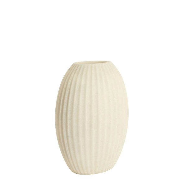 Light en Living Vaas 30x19,5x36 cm MIRALLI creme
