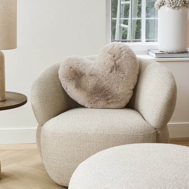 Riviera Maison Heather Alba Heart Faux Fur kussen