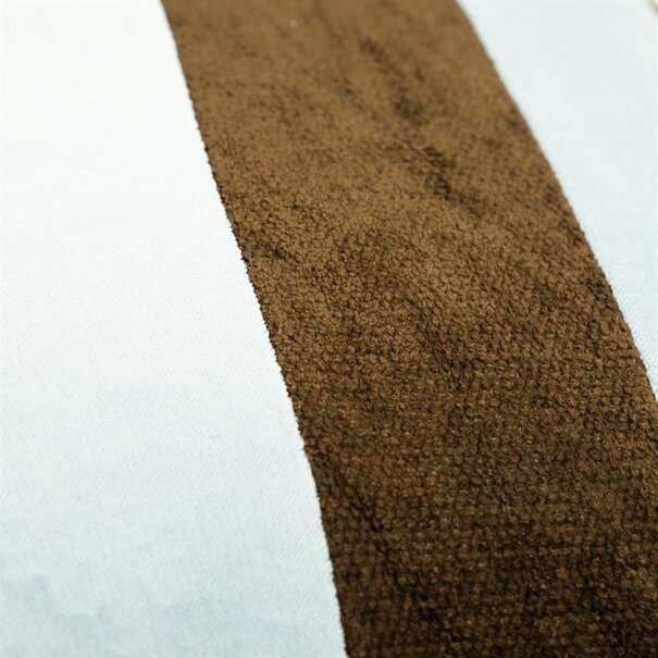 By Boo Kussen Stripey 45x45 cm - Lichtblauw / bruin