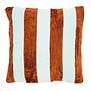 Kussen Stripey 45x45 cm - Lichtblauw / caramel