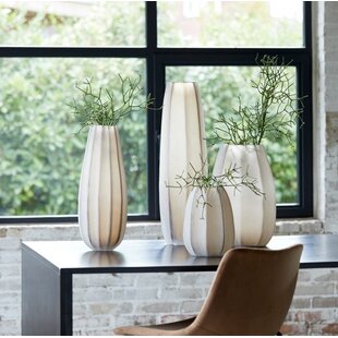 Vaas Ø17x60 cm BRADLEY glas licht bruin