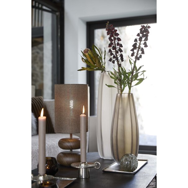 Light en Living Vaas Ø17x60 cm BRADLEY glas licht bruin