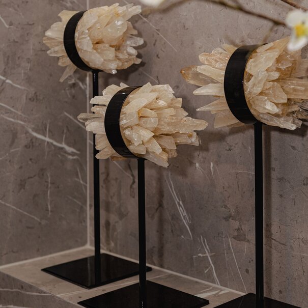 PTMD Ornament Yerin Naturel mineraal Quartz cluster - maat S