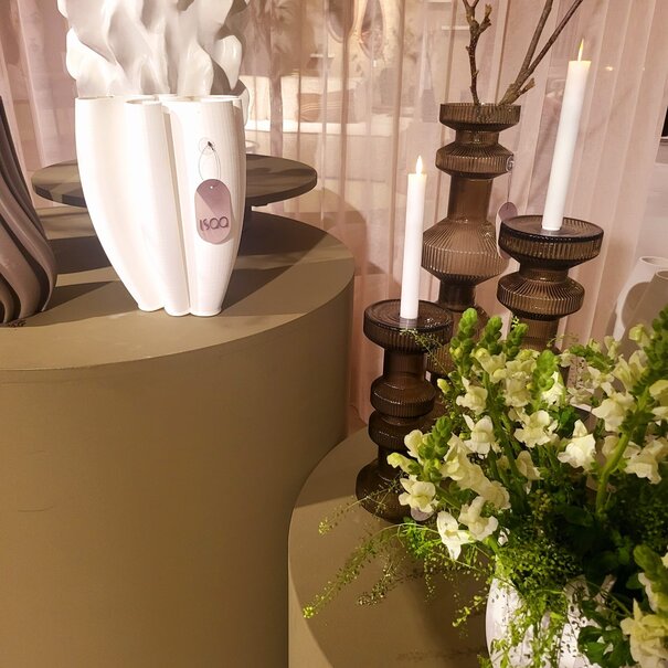 Vaas - Kandelaar Ara 14,5x61 cm - bruin