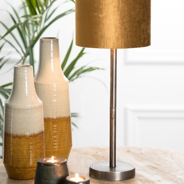 Light en Living Lampvoet 16 x 16 x 50 cm Undai Ruw Nikkel