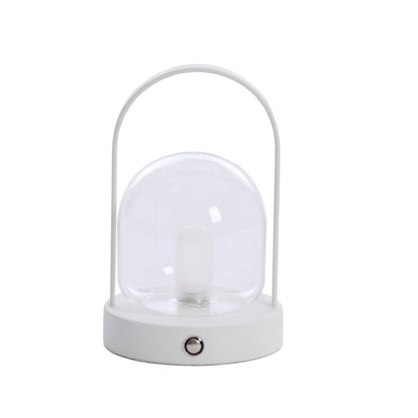 Light en Living Yeremi Tafellamp LED Ø12×19 cm glas helder+crème