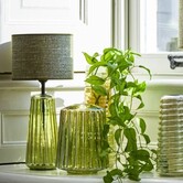 Lampenkap textiel tweed 20x20x15cm groen