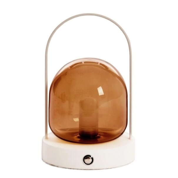 Light en Living Yeremi Tafellamp LED Ø12×19 cm glas bruin+crème