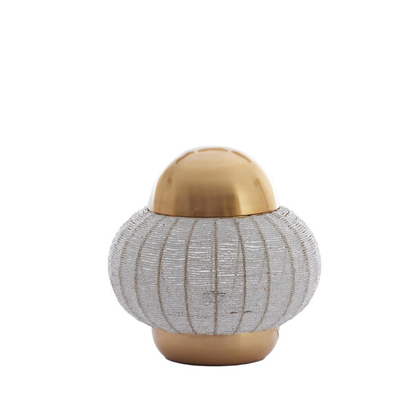 Light en Living Tafellamp Cetara Kralen Zilver Ø25x26 cm