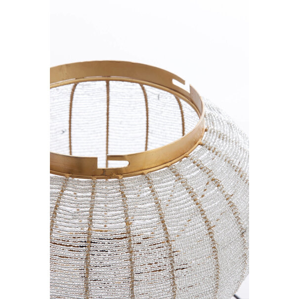 Light en Living Tafellamp Cetara Kralen Zilver Ø25x26 cm