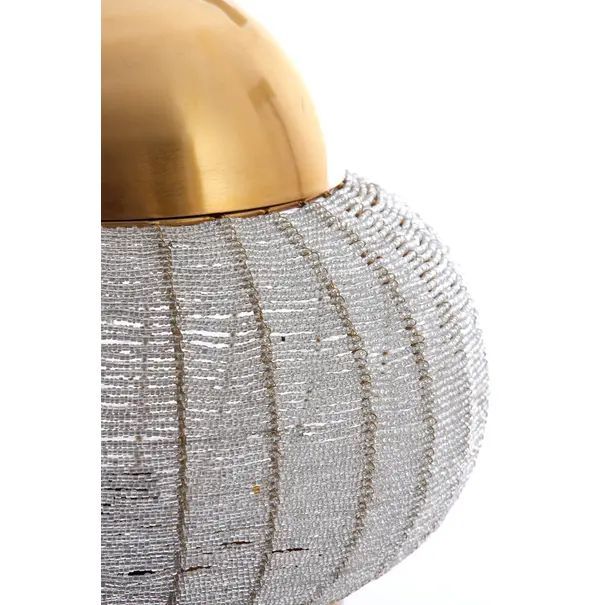 Light en Living Tafellamp Cetara Kralen Zilver Ø25x26 cm