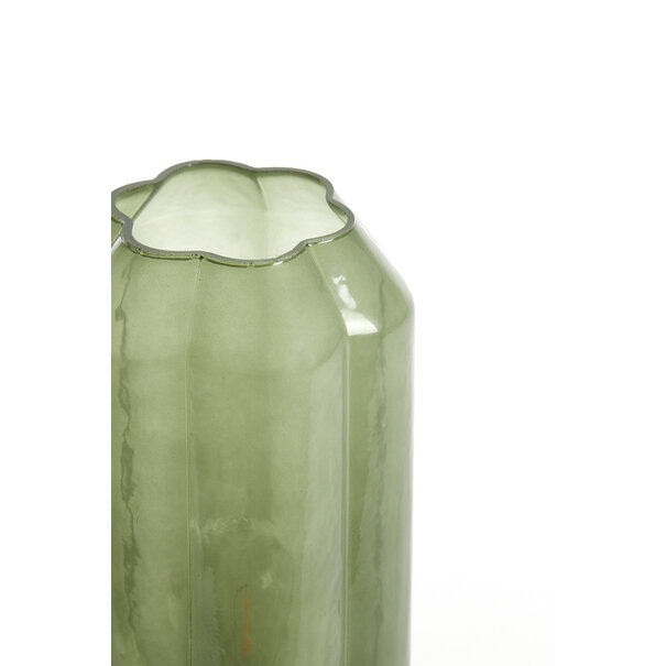 Light en Living Tafellamp LED Ø15x27 cm YVIAS glas melk groen+goud