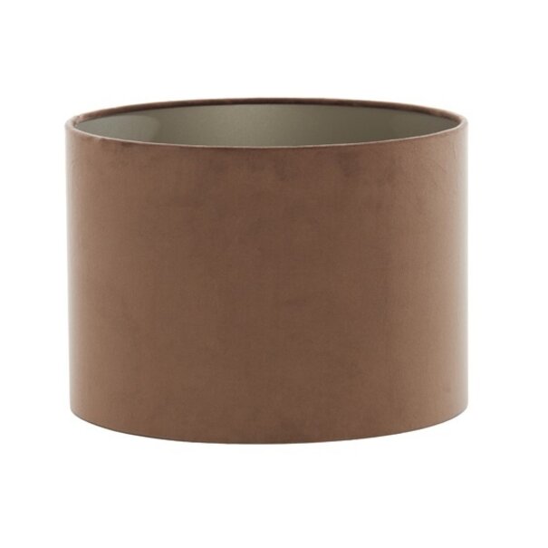Light en Living Kap cilinder 40x40x30 cm VELOURS chocolade bruin