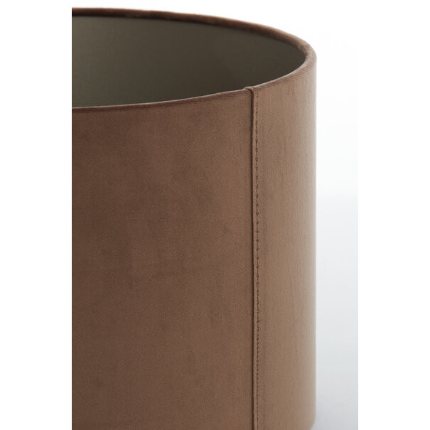 Light en Living Kap cilinder 40x40x30 cm VELOURS chocolade bruin