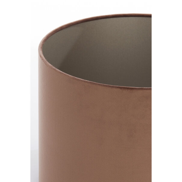 Light en Living Kap cilinder 40x40x30 cm VELOURS chocolade bruin