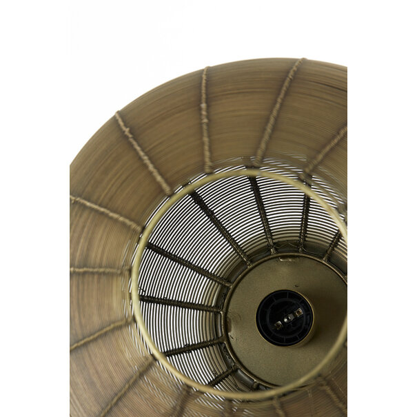 Light en Living Tafellamp Suneko antiek brons - Ø 25 x 34 cm